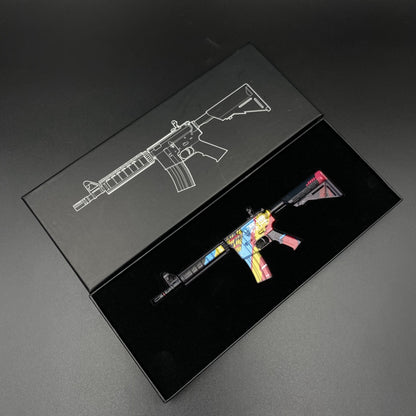 Metal Tiny CS M4A4 Cyber Security Gun Miniature For Collection