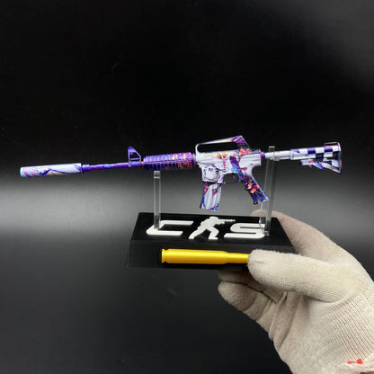 CS M4A1‑S Vaporwave Metal Tiny Gun Replica for Collectible
