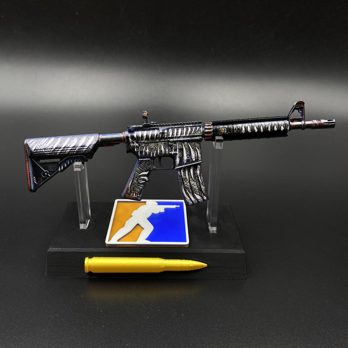 CS M4A4 Zubastick Miniature Gun Metal Replica Rifle Game Fan Collectible Gift