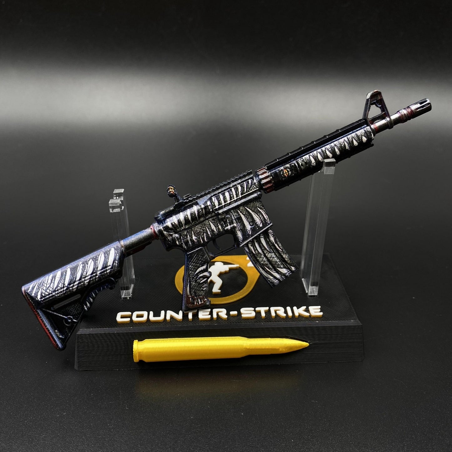 CS M4A4 Zubastick Miniature Gun Metal Replica Rifle Game Fan Collectible Gift
