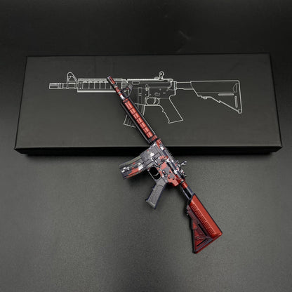 Hot Game Skin CS M4A4 Red DDPAT Gun Miniature Collection