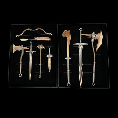 1/6 Scale Skyrim Dragon Bone Weapon Metal Miniatures