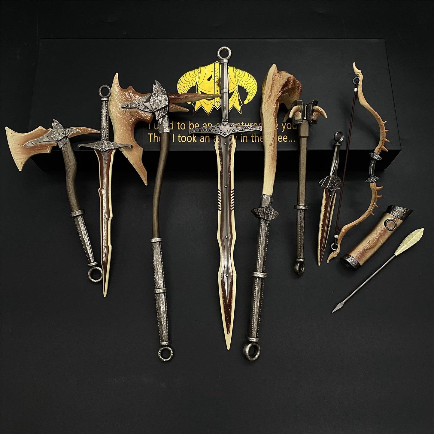1/6 Scale Skyrim Dragon Bone Weapon Metal Miniatures