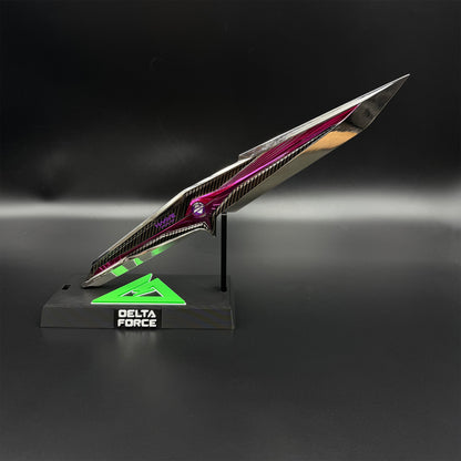 28cm/11'' 1:1 Scale Replica Delta S9 Falling Star Game Knife IRL Replica Knife Blunt Blade