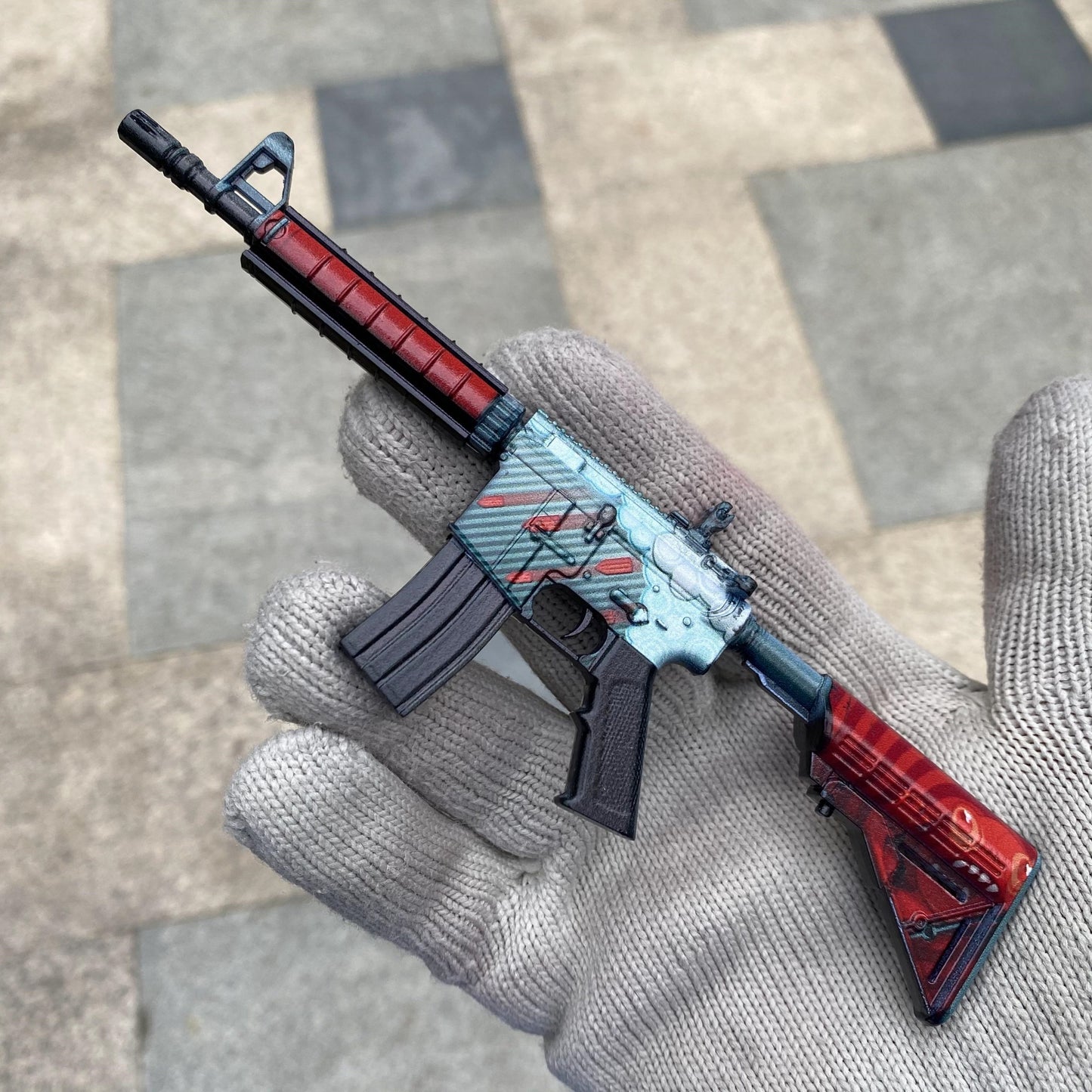 CS M4A4 Bullet Rain Mini Metal Replica For Collection