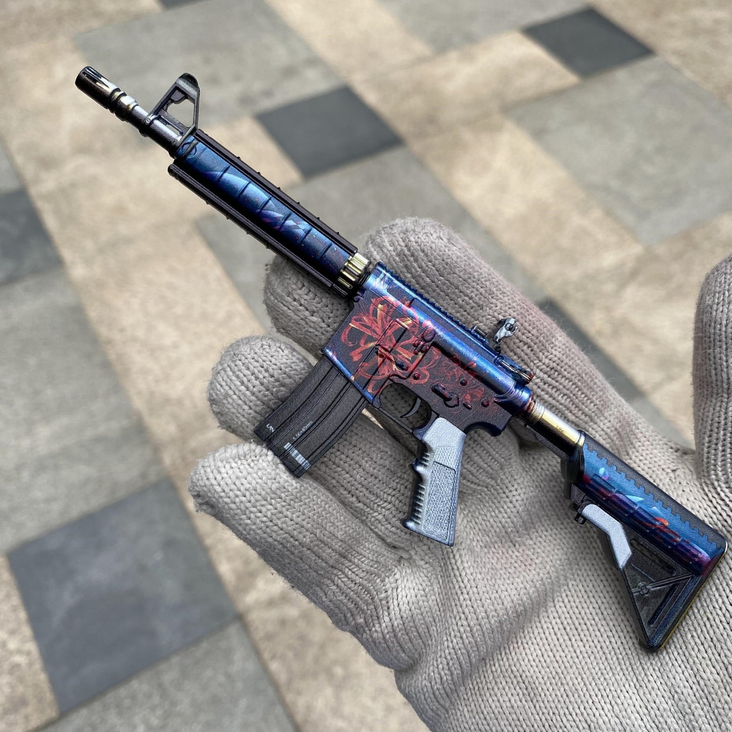 M4A4 Spider Lily Mini Metal Replica For Collection