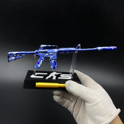 M4A1-S Bright Water Mini Metal Replica Gun for Collectible