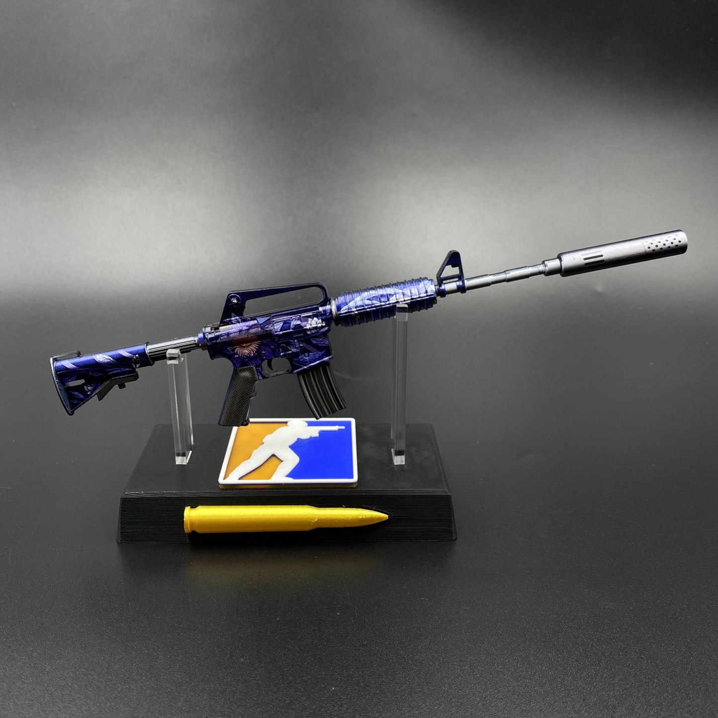 CS M4A1‑S Black Lotus Metal Tiny Gun Replica for Collectible