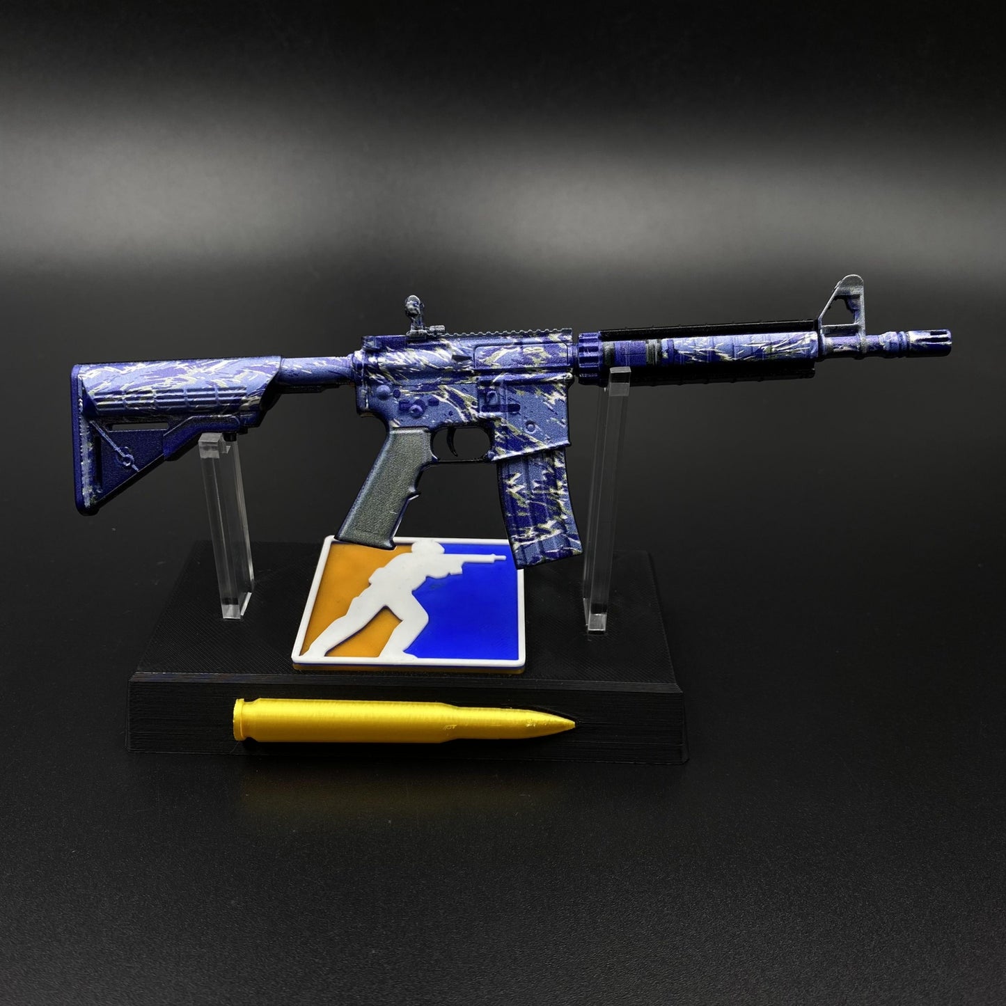 Metal Tiny CS M4A4 Naval Shred Camo Gun Miniature For Collection
