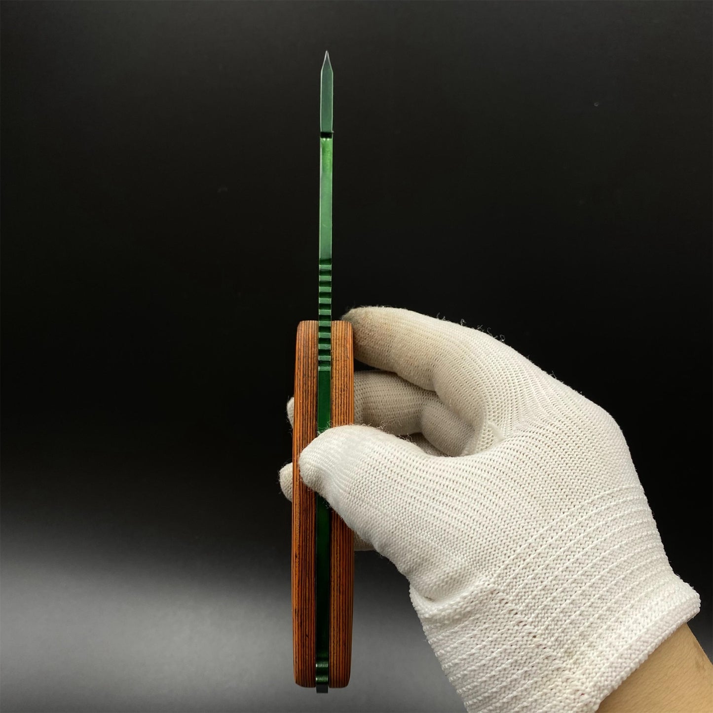 420 Steel CS Gamma Doppler Emerald Gut Knife Outdoor Camping Knife For Collection