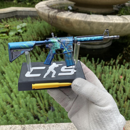 Metal Tiny CS M4A4 Poseidon Gun Miniature For Collection