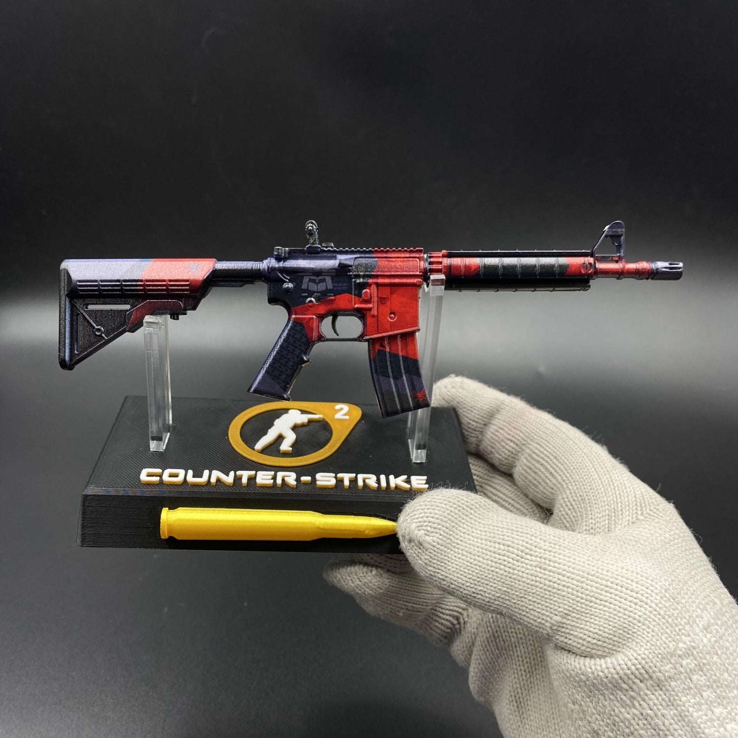 Metal Tiny CS M4A4 Evil Daimyo Gun Miniature For Collection