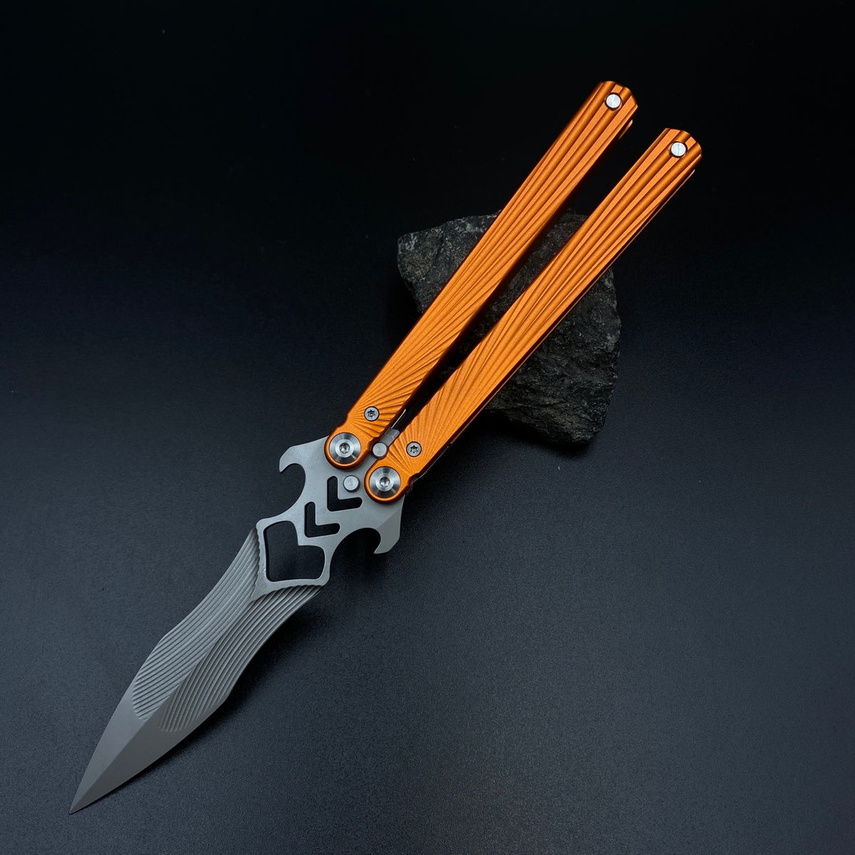 IRL CNC Balisong Trainer Butterfly Knife Trainer Unsharpened Practice Balisong Collectible
