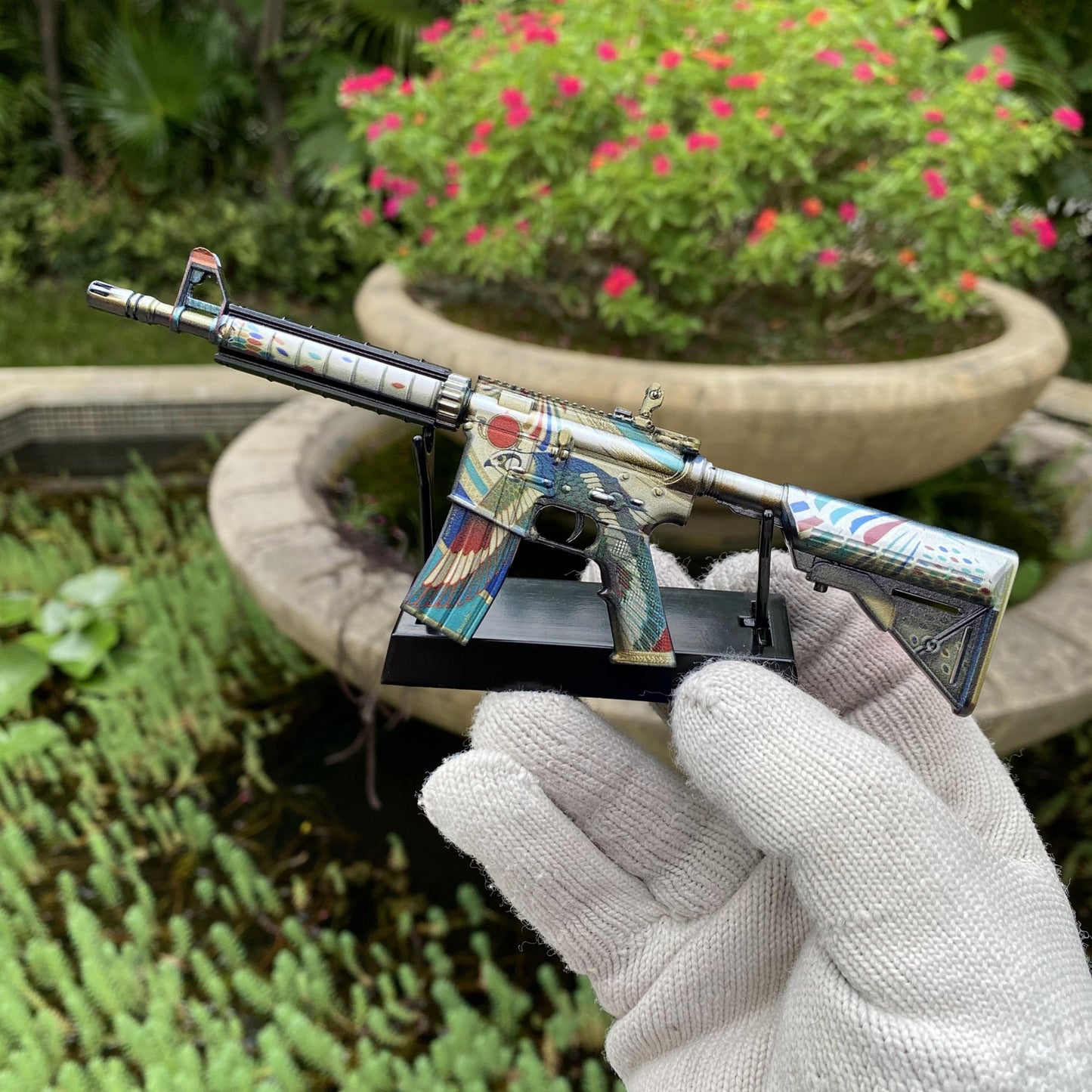 Metal Tiny CS Eye of Horus Gun Miniature For Collection