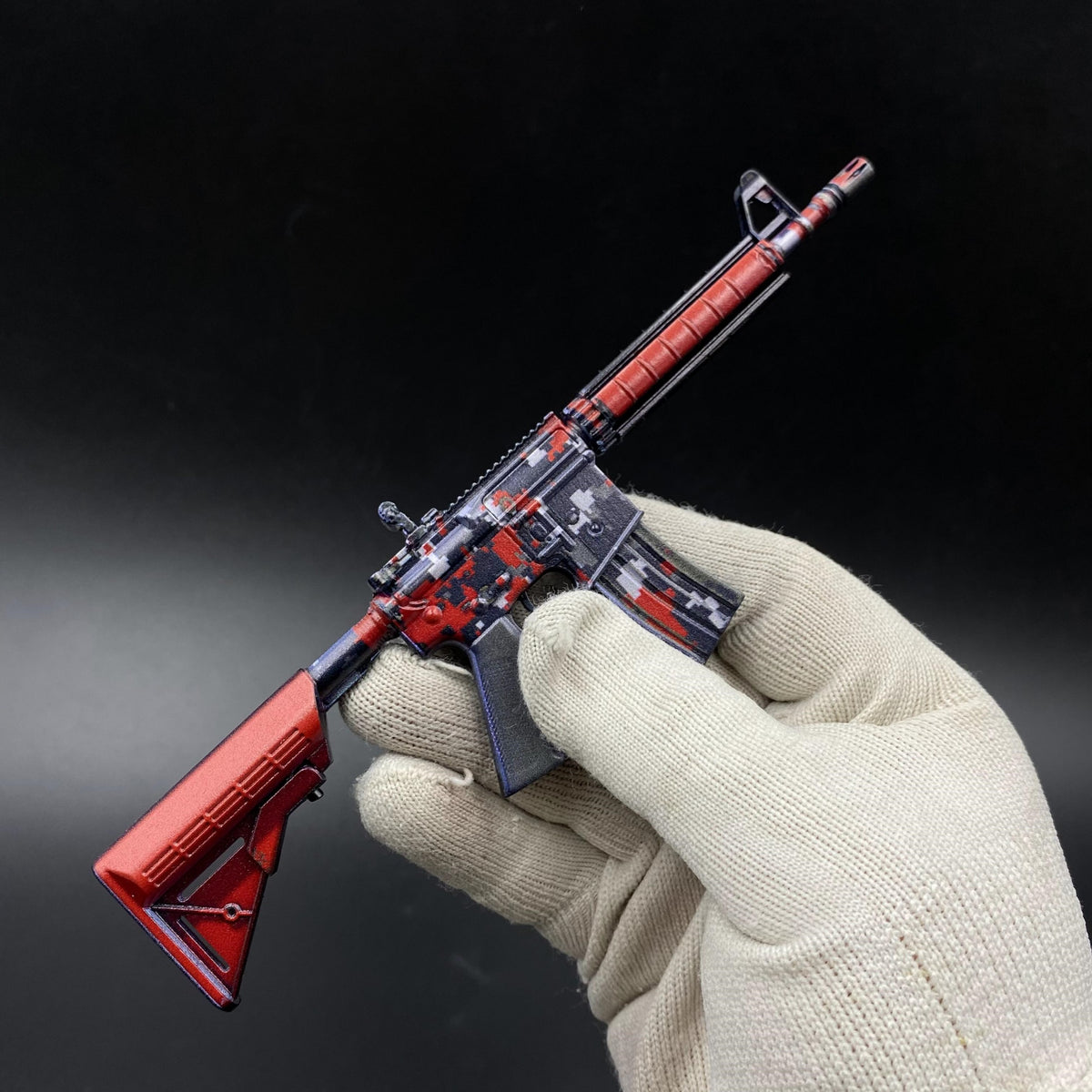 Hot Game Skin CS M4A4 Red DDPAT Gun Miniature Collection