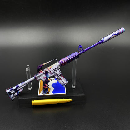 CS M4A1‑S Vaporwave Metal Tiny Gun Replica for Collectible