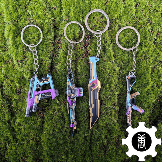 Glitchpop Skin Weapon Keychain Backpack Decor Gamer Gift 4 In 1 Pack