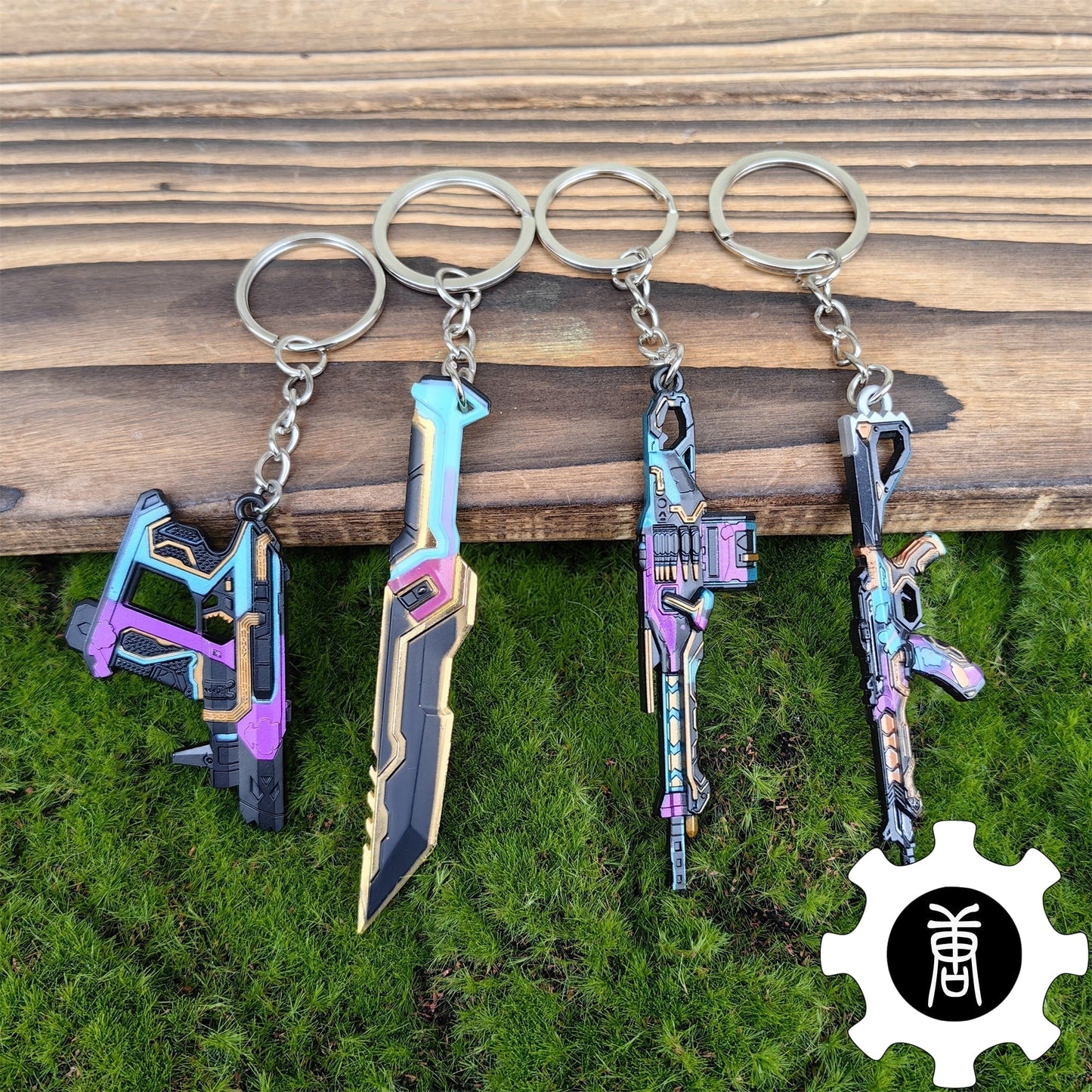 Glitchpop Skin Weapon Keychain Backpack Decor Gamer Gift 4 In 1 Pack