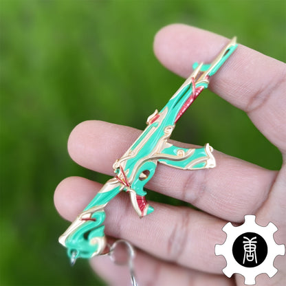 Imperium Skin Gun Weapon Keychain Green Pendant 5 In 1 Pack