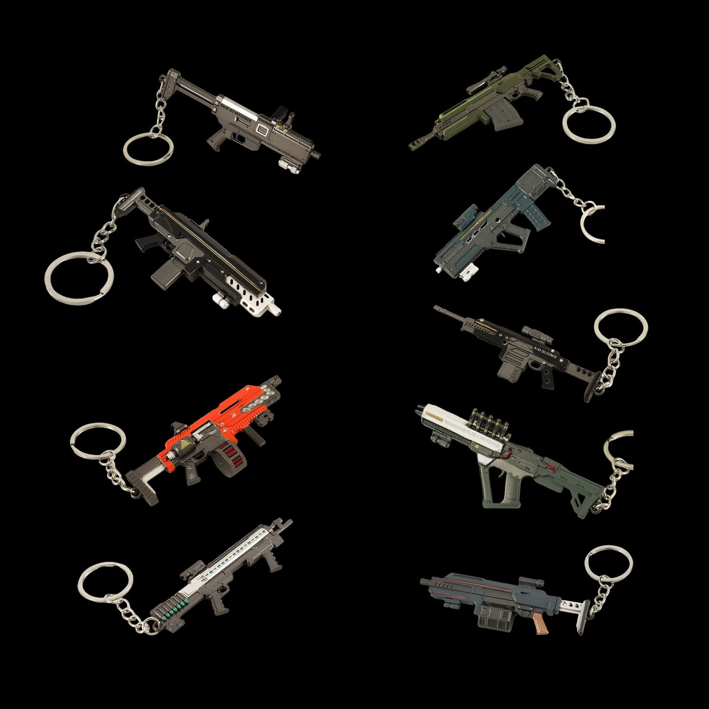 HD2 Gun Keychain Fantastic Charm 10 in 1 Pack