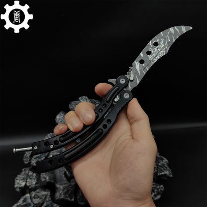 Howl Balisong Metal Butterfly Knife Game Prop