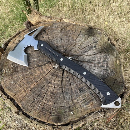 Life-Size Metal Re9 Leon Tactical Axe 35CM/13.8" - Dull Blade Prop For Collection