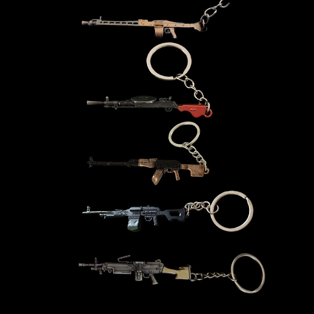 Mini M249 Light Machine Gun Model Metal Keychain – Leones Marvelous Items