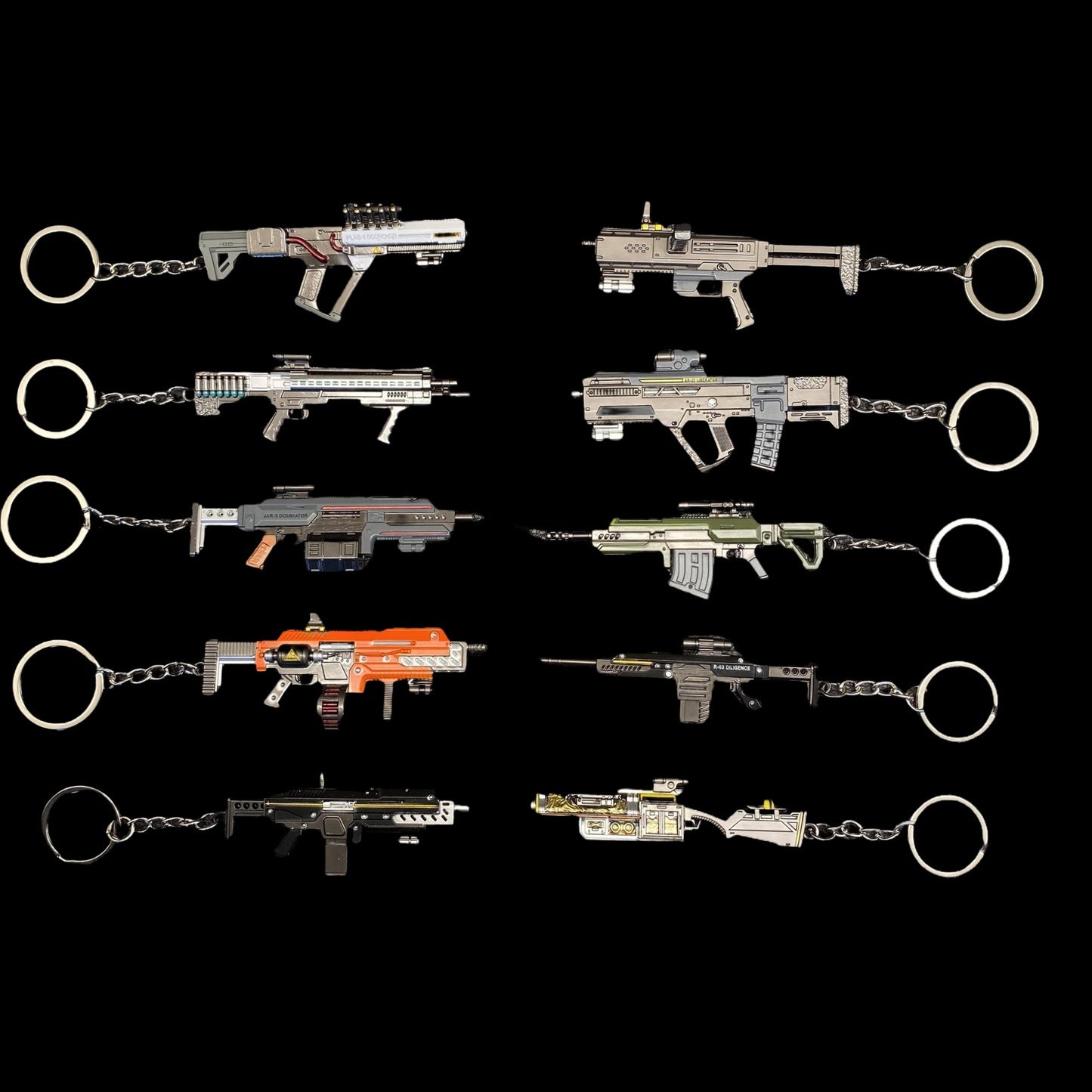 HD2 Gun Keychain Fantastic Charm 10 in 1 Pack