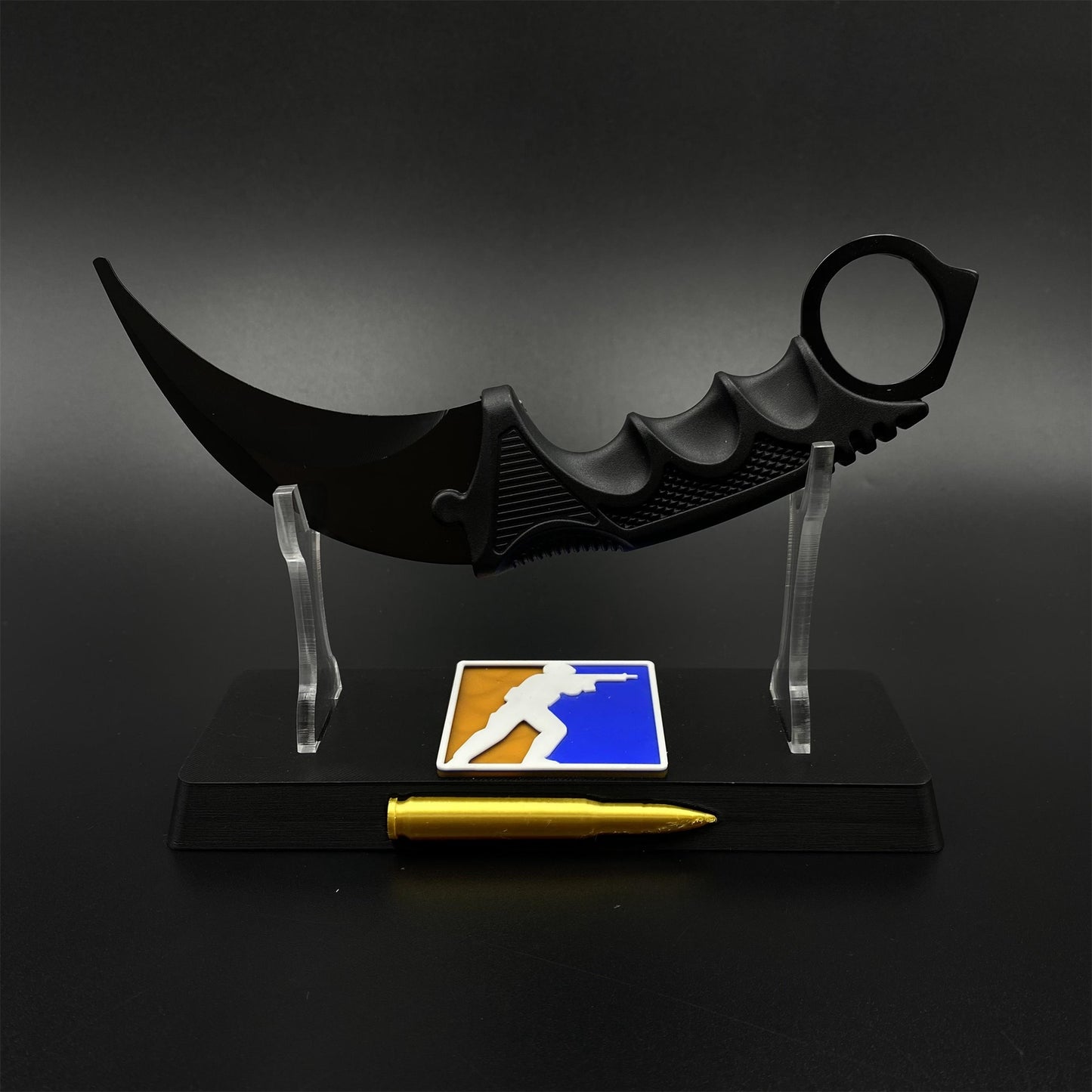 Game Karambit Night Skin Replica Dull Blade Trainer Knife For Display