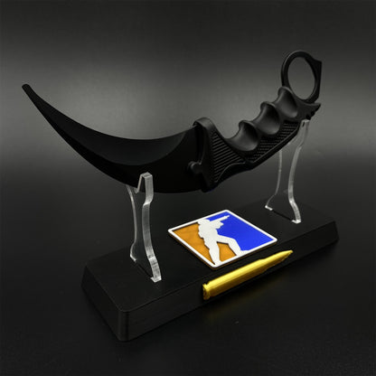 Game Karambit Night Skin Replica Dull Blade Trainer Knife For Display