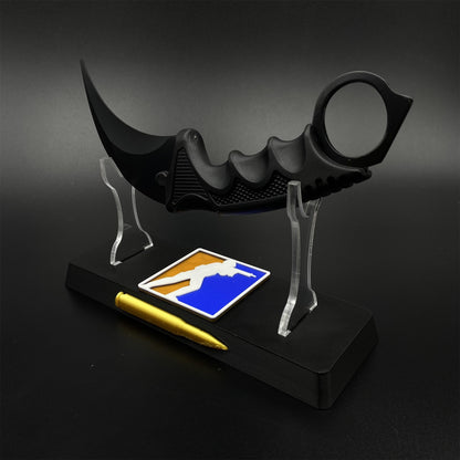 Game Karambit Night Skin Replica Dull Blade Trainer Knife For Display