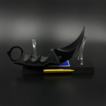 Game Karambit Night Skin Replica Dull Blade Trainer Knife For Display