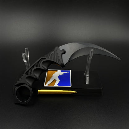 Game Karambit Night Skin Replica Dull Blade Trainer Knife For Display