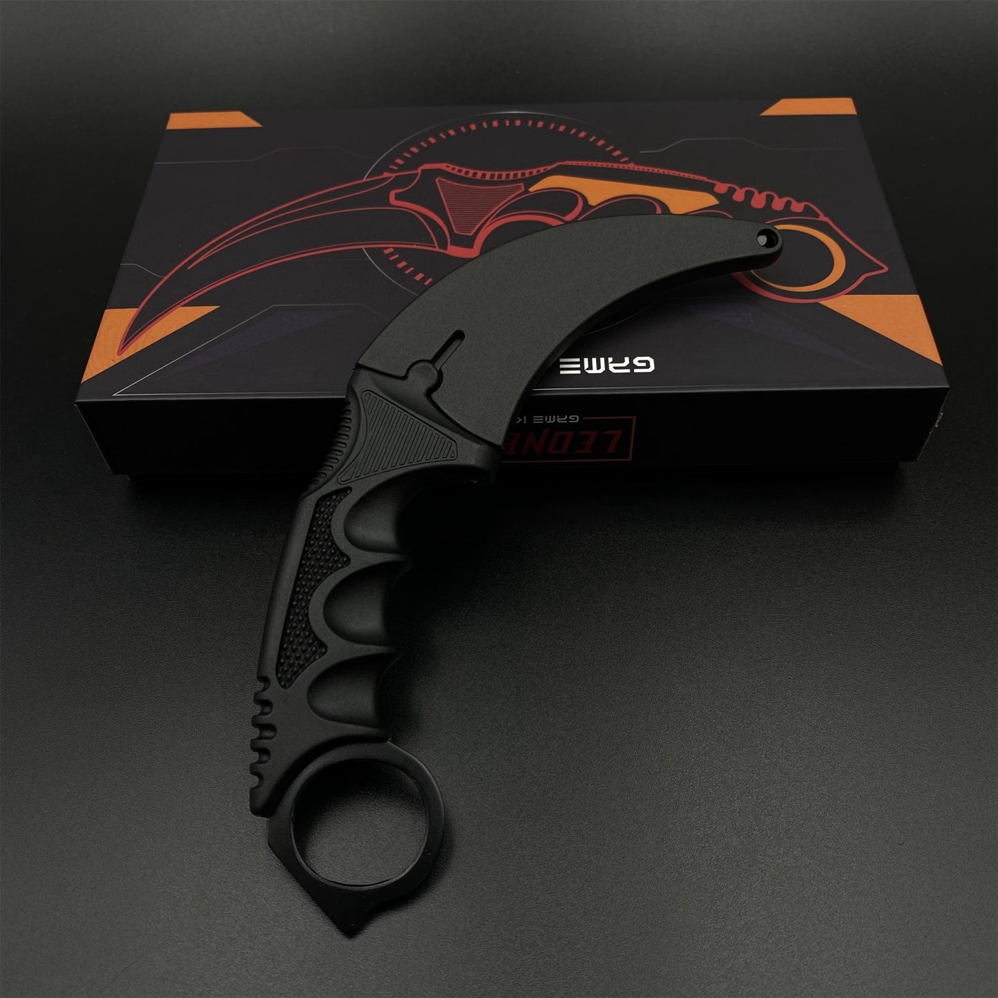 Game Karambit Night Skin Replica Dull Blade Trainer Knife For Display