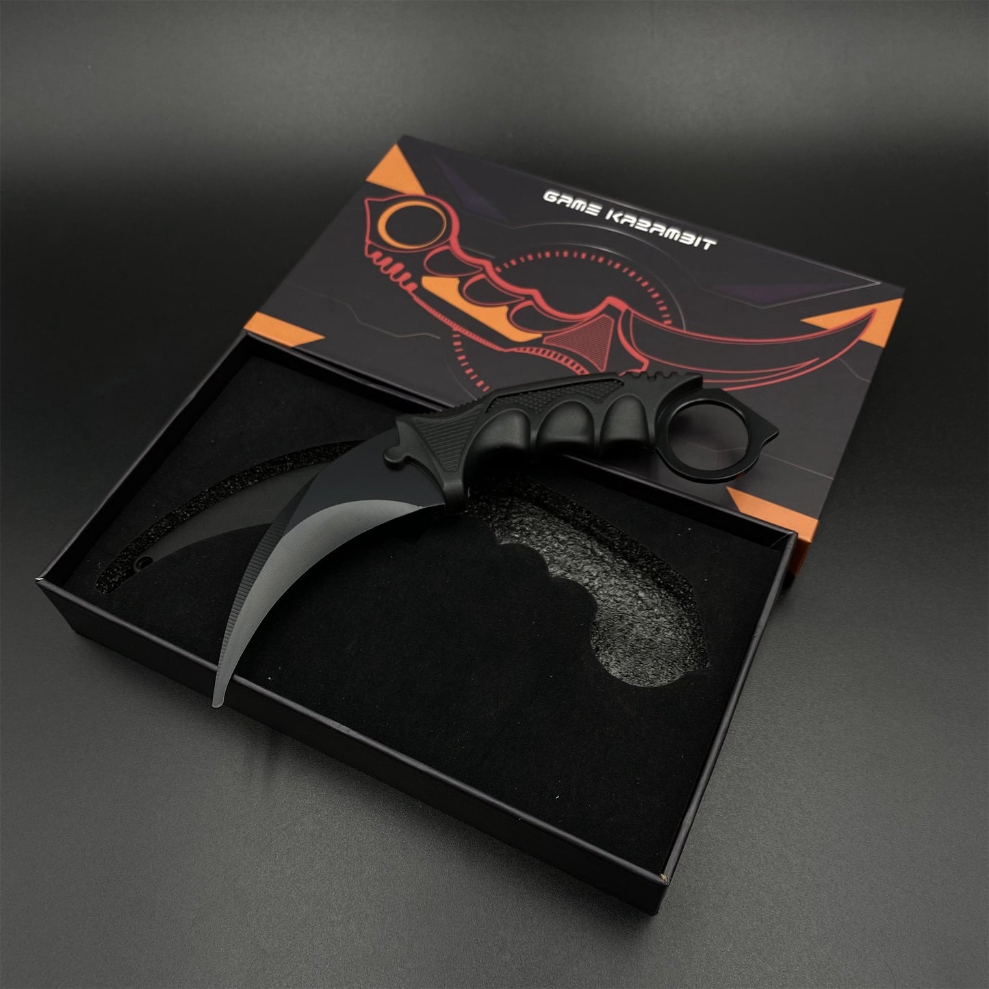 Game Karambit Night Skin Replica Dull Blade Trainer Knife For Display