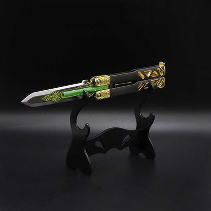 2-Layer Plastic Dagger Balisong Small Swords Display Stand 3 In 1 Pack