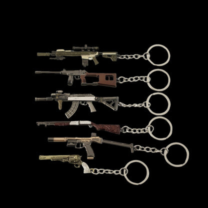 RE8 Metal Mini Gun Keychain 6 In 1 Pack