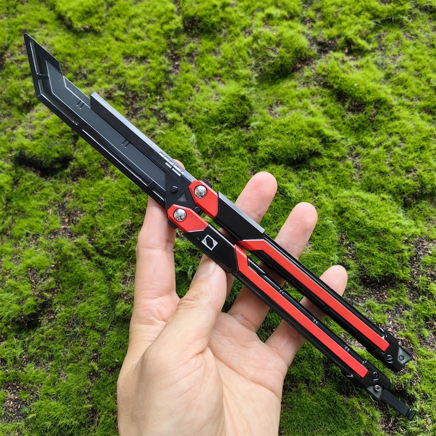 Red RGX Reaver Karambit VCT Knife Magepunk Balisong Game Props 4 In 1 Pack