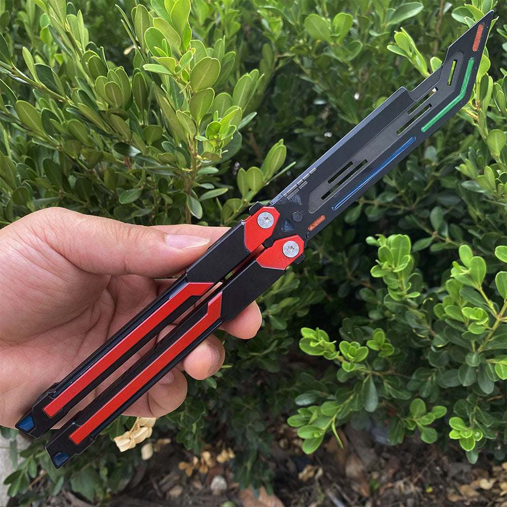 High-End RGB Balisong Trainer RGX Knife 2.0 CNC Aluminum Alloy Version