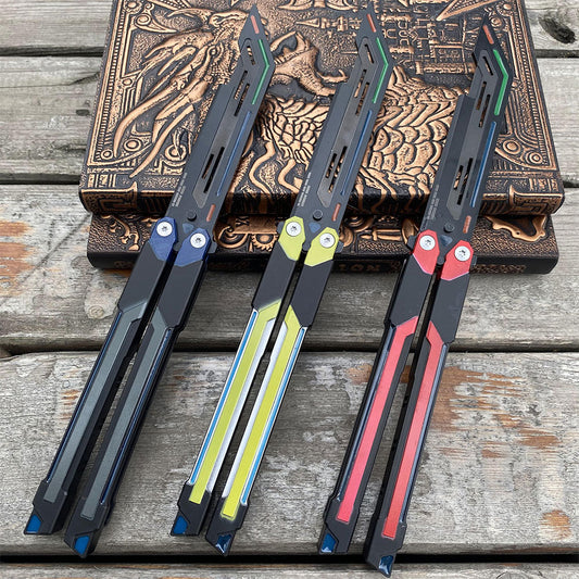 High-End RGB Balisong Trainer RGX Knife 2.0 CNC Aluminum Alloy Version