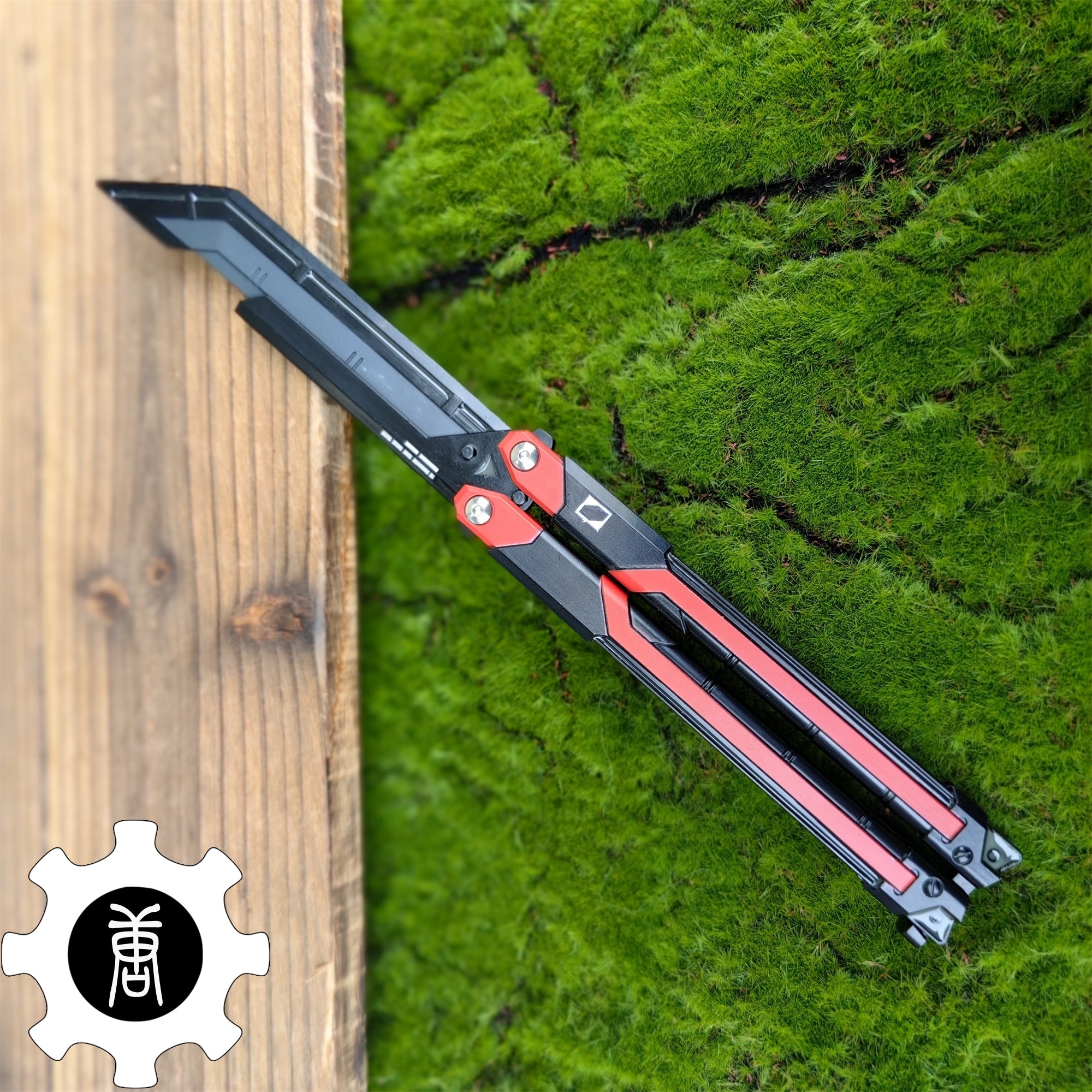 Red Rgx Blade RGX Knife Metal Blunt Blade Butterfly Trainer Cosplay Prop Game Replica ...