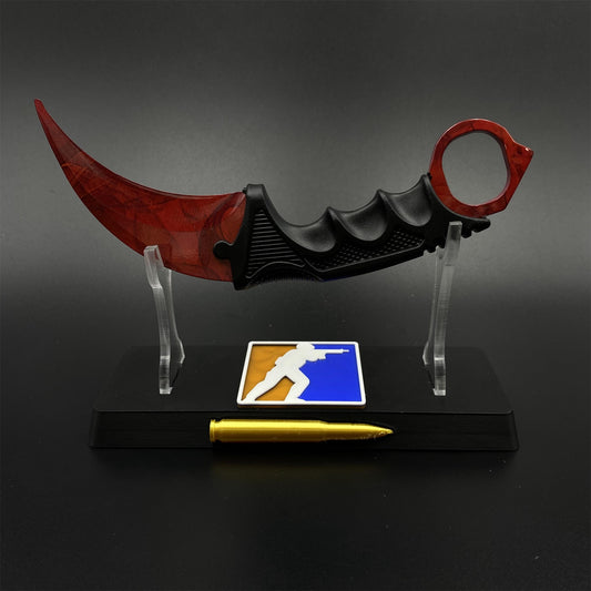 Game Karambit Ruby Skin Replica Dull Blade Trainer Knife For Collection