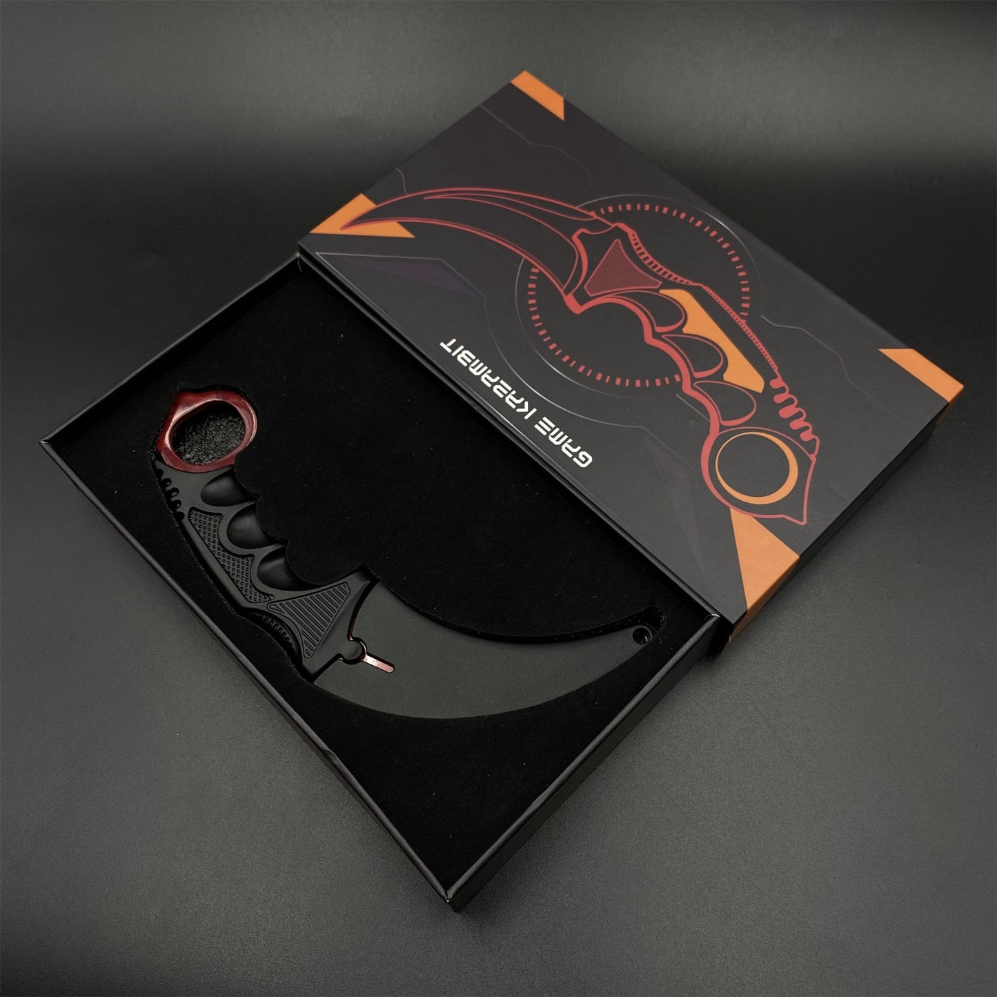 Game Karambit Ruby Skin Replica Dull Blade Trainer Knife For Collection