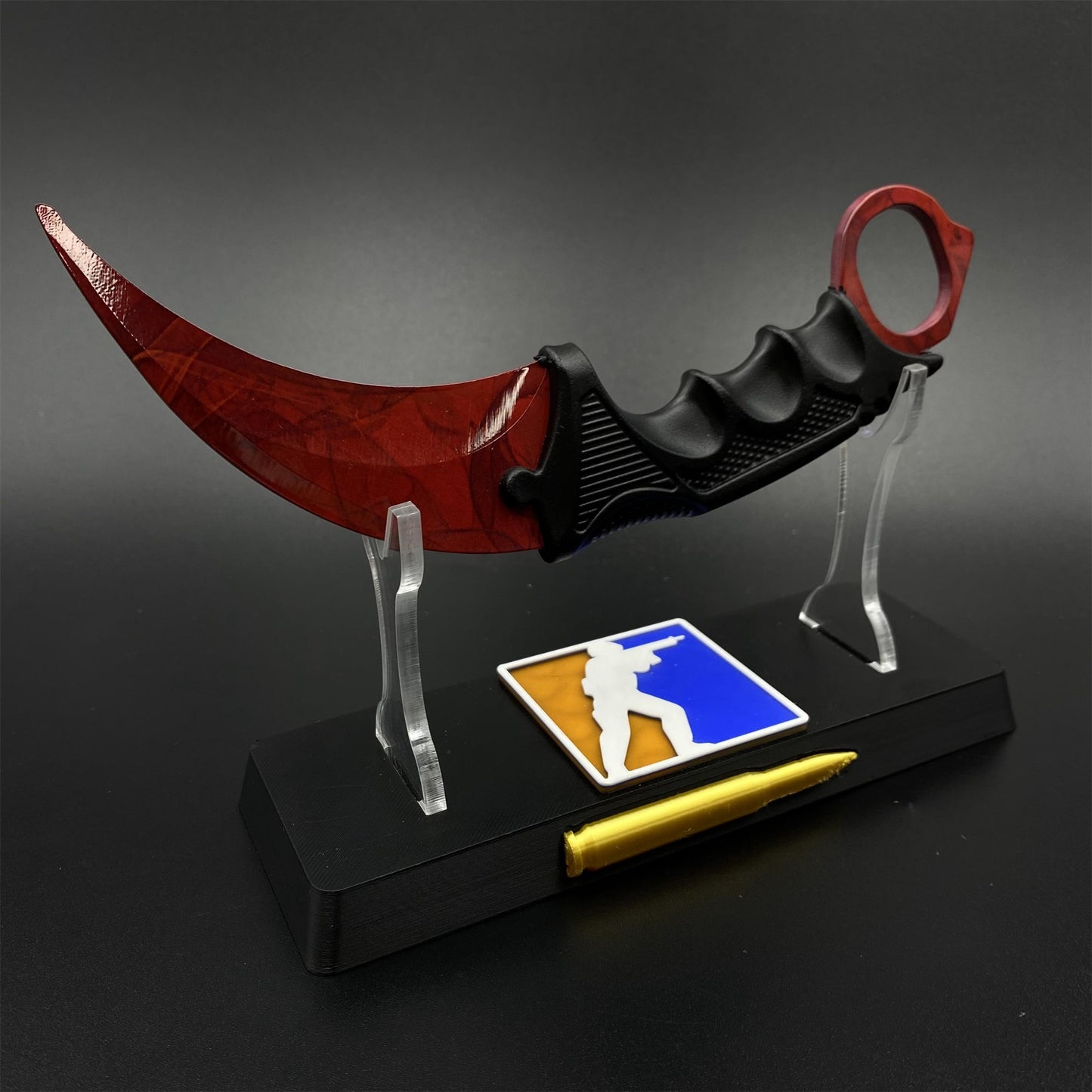 Game Karambit Ruby Skin Replica Dull Blade Trainer Knife For Collection