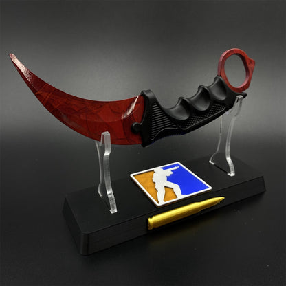 Game Karambit Ruby Skin Replica Dull Blade Trainer Knife For Collection