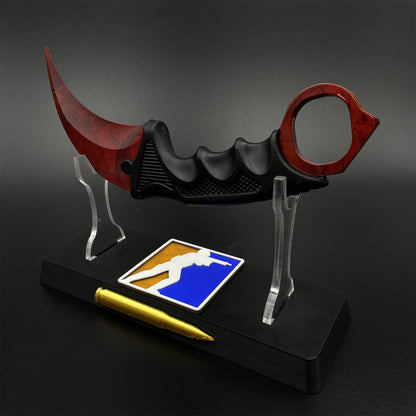 Game Karambit Ruby Skin Replica Dull Blade Trainer Knife For Collection