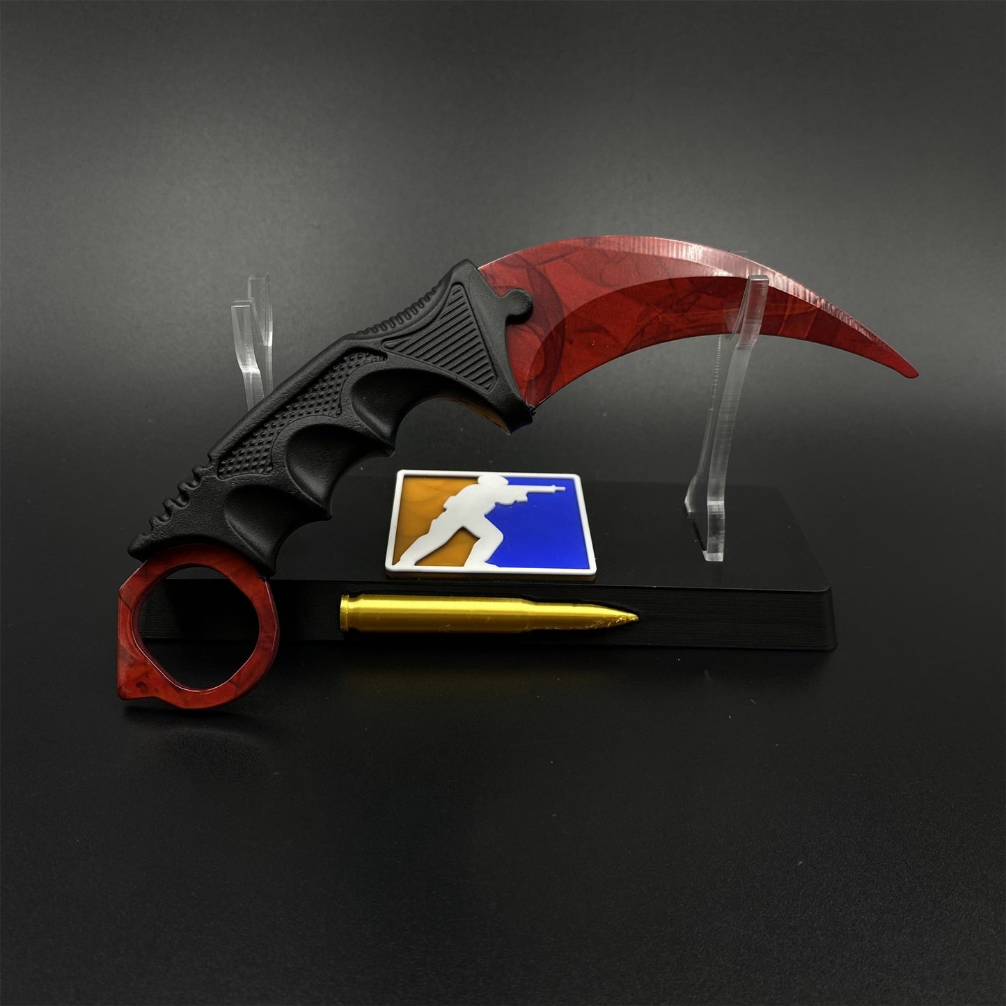 Game Karambit Ruby Skin Replica Dull Blade Trainer Knife For Collection