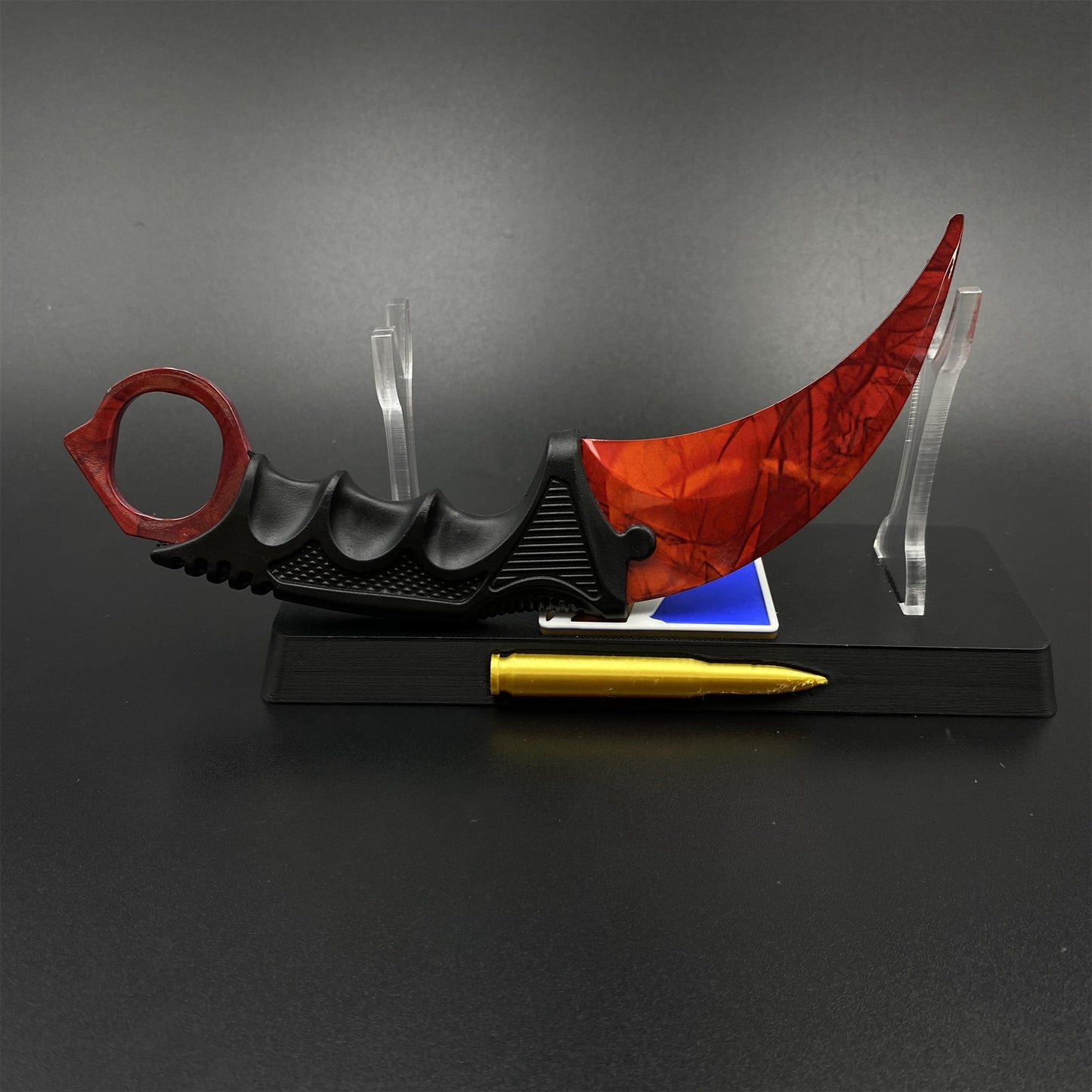 Game Karambit Ruby Skin Replica Dull Blade Trainer Knife For Collection