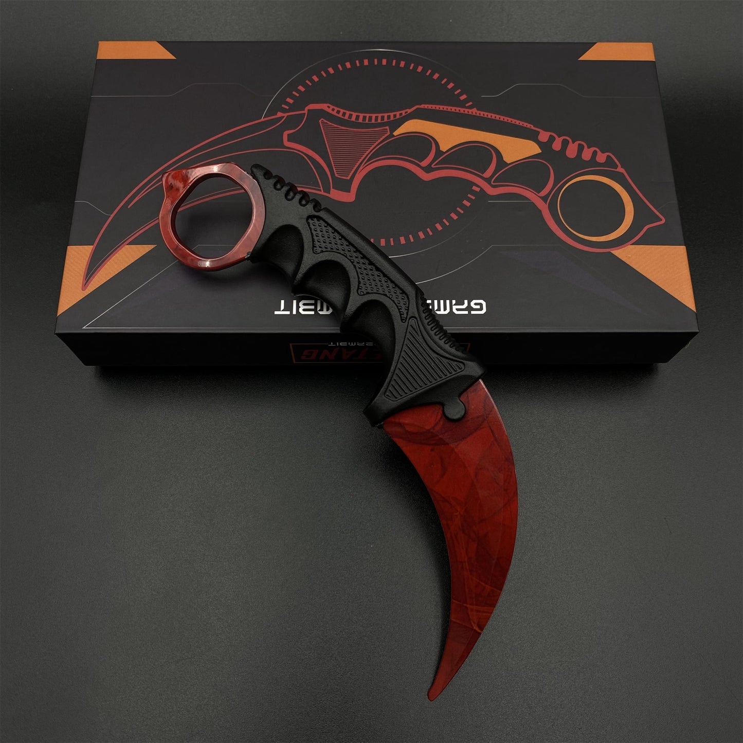 Game Karambit Ruby Skin Replica Dull Blade Trainer Knife For Collection