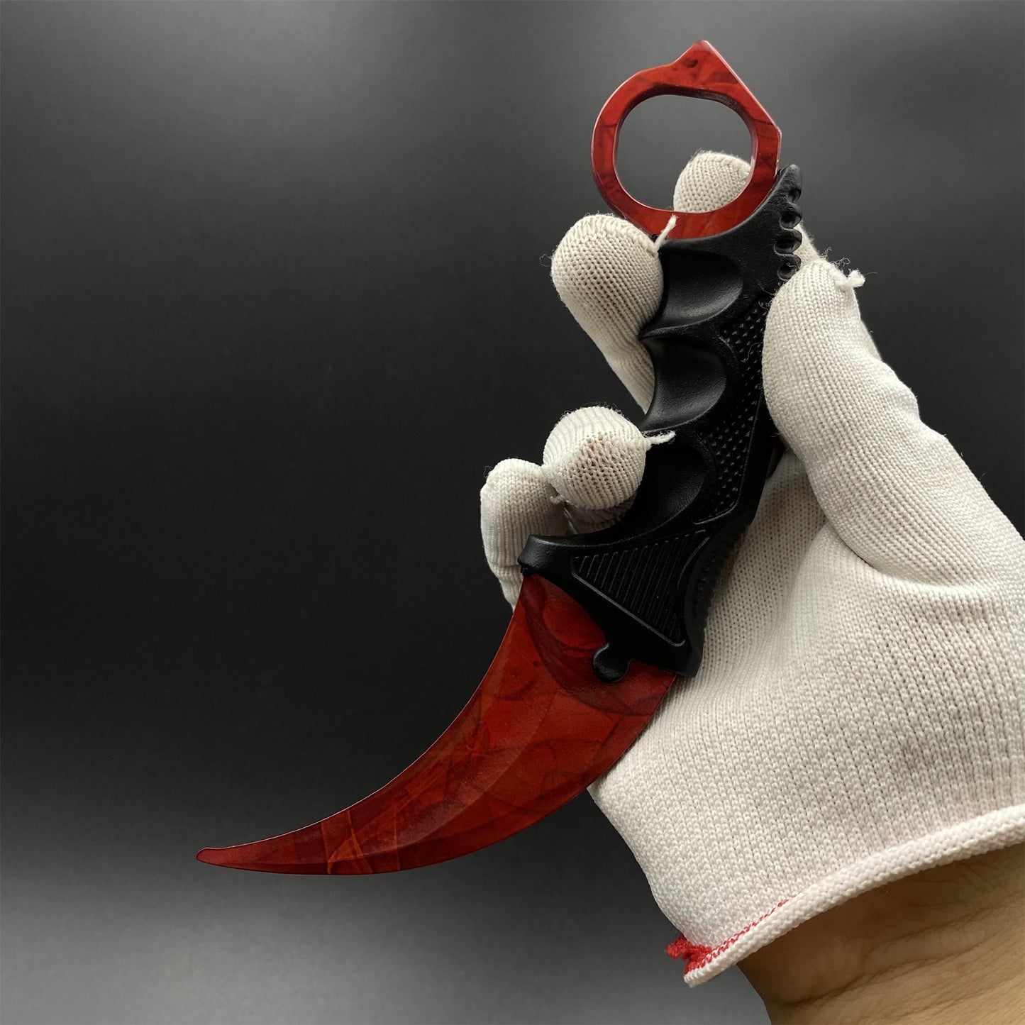 Game Karambit Ruby Skin Replica Dull Blade Trainer Knife For Collection